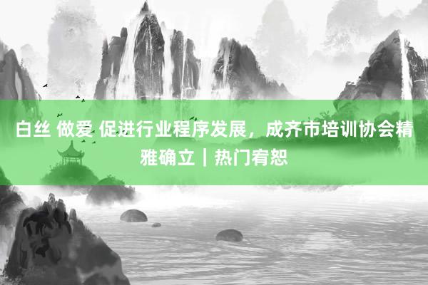 白丝 做爱 促进行业程序发展，成齐市培训协会精雅确立｜热门宥恕