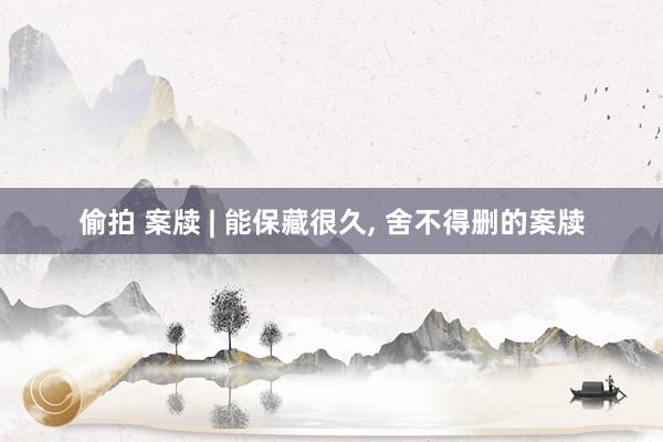 偷拍 案牍 | 能保藏很久, 舍不得删的案牍