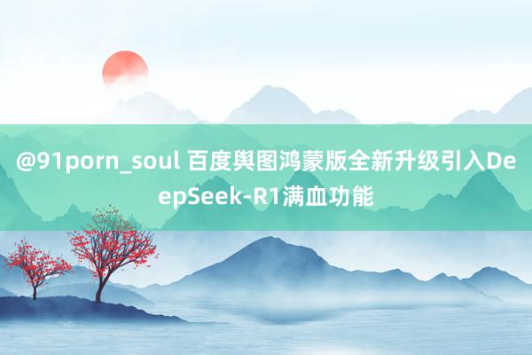 @91porn_soul 百度舆图鸿蒙版全新升级引入DeepSeek-R1满血功能