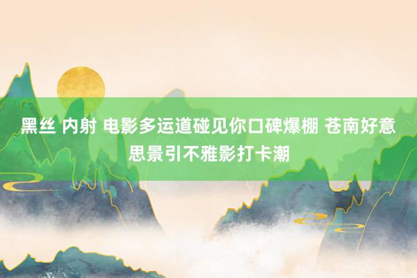 黑丝 内射 电影多运道碰见你口碑爆棚 苍南好意思景引不雅影打卡潮