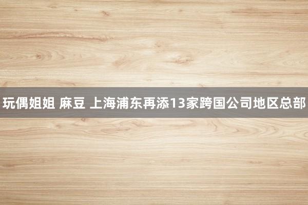 玩偶姐姐 麻豆 上海浦东再添13家跨国公司地区总部