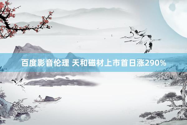 百度影音伦理 天和磁材上市首日涨290%