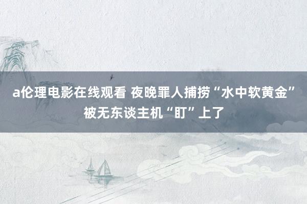 a伦理电影在线观看 夜晚罪人捕捞“水中软黄金”被无东谈主机“盯”上了
