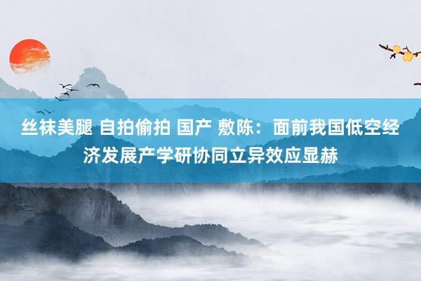丝袜美腿 自拍偷拍 国产 敷陈：面前我国低空经济发展产学研协同立异效应显赫