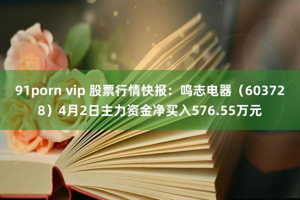 91porn vip 股票行情快报：鸣志电器（603728）4月2日主力资金净买入576.55万元