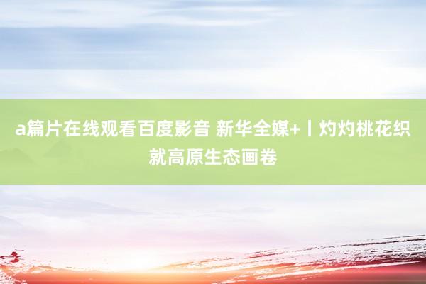 a篇片在线观看百度影音 新华全媒+丨灼灼桃花织就高原生态画卷