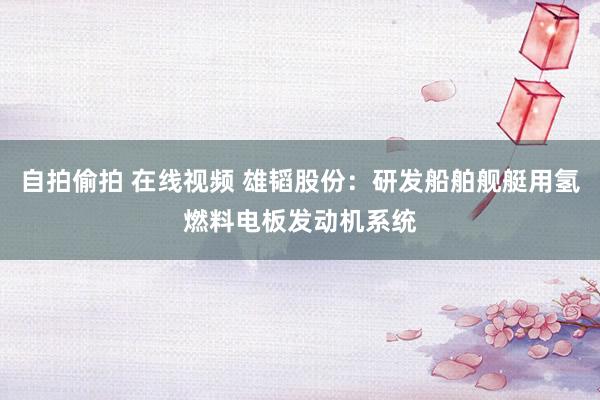 自拍偷拍 在线视频 雄韬股份：研发船舶舰艇用氢燃料电板发动机系统