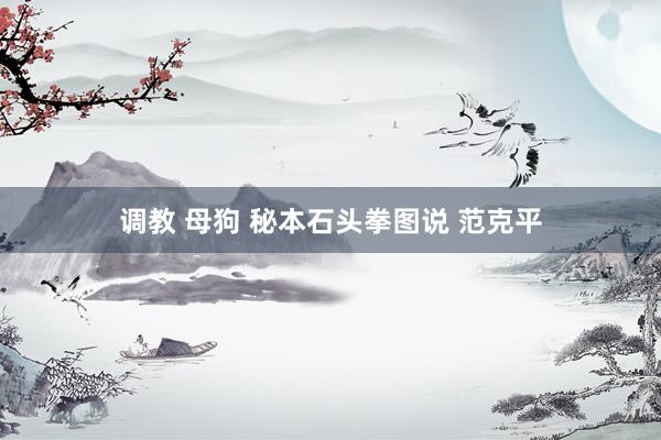 调教 母狗 秘本石头拳图说 范克平