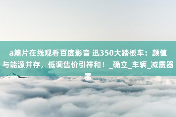 a篇片在线观看百度影音 迅350大踏板车：颜值与能源并存，低调售价引祥和！_确立_车辆_减震器